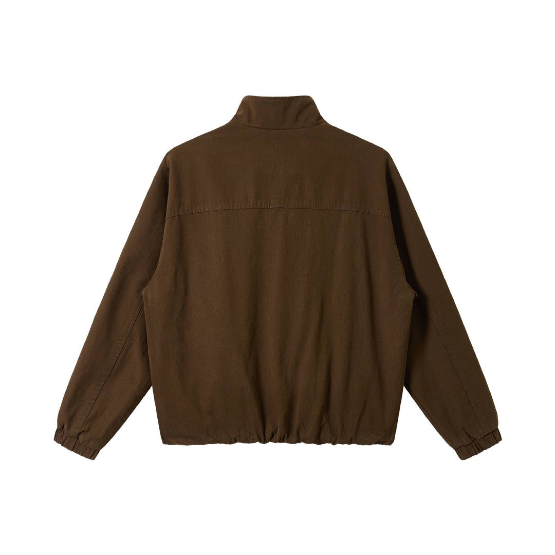 Herren Boxy-Canvas-Fieldblouson mit hohem Stehkragen und elastischem Saum Drune