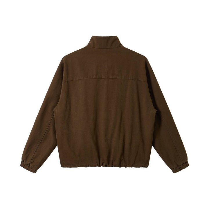 Herren Boxy-Canvas-Fieldblouson mit hohem Stehkragen und elastischem Saum Drune
