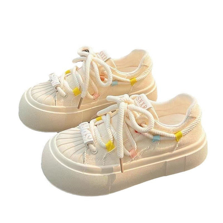 Damen Sportliche Freizeit-Sneaker mit elastischen Schnürsenkeln und atmungsaktivem Obermaterial Drune
