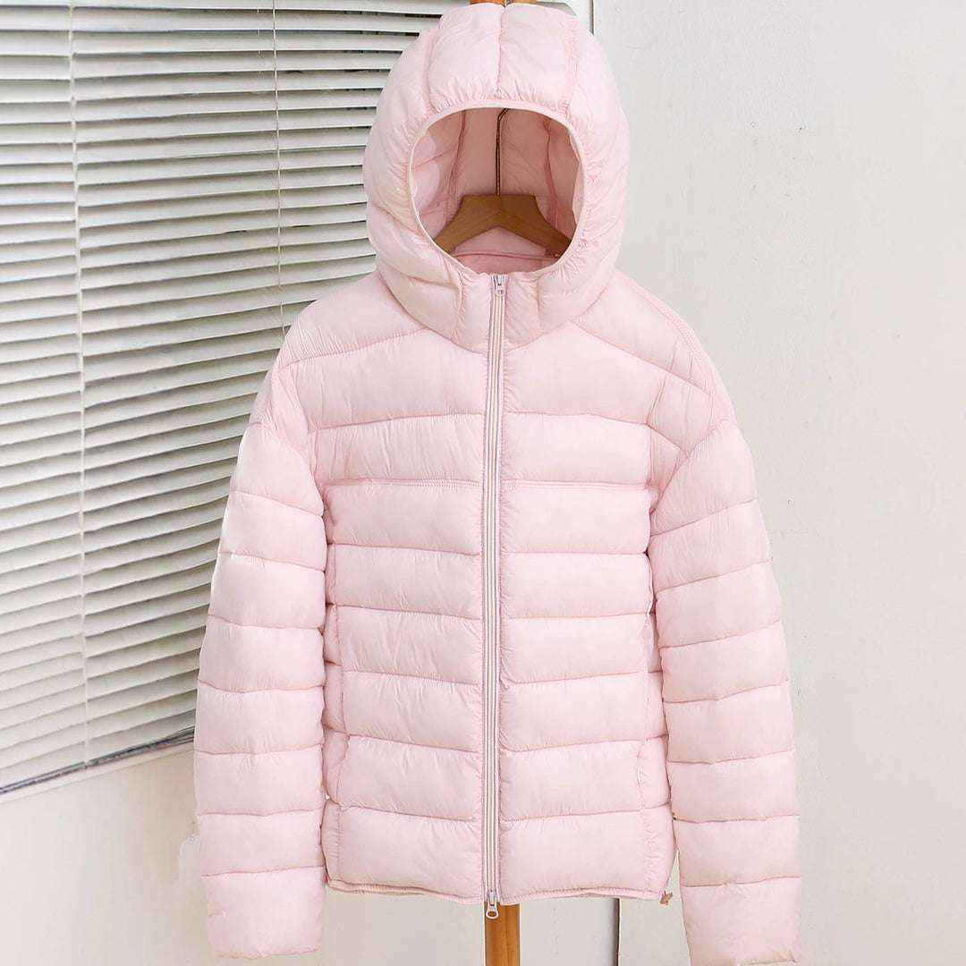 Damen Leichte Kapuzen‑Pufferjacke mit schmaler Quersteppung und ergonomischer Kapuze Drune