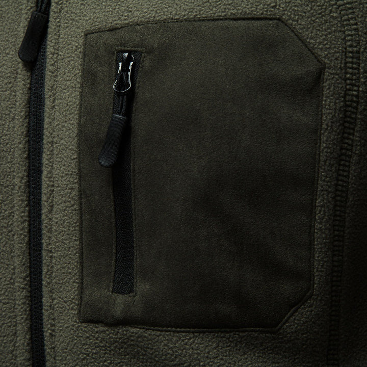 Herren Outdoor-Fleecejacke mit Stehkragen und Reißverschluss-Brusttasche Drune