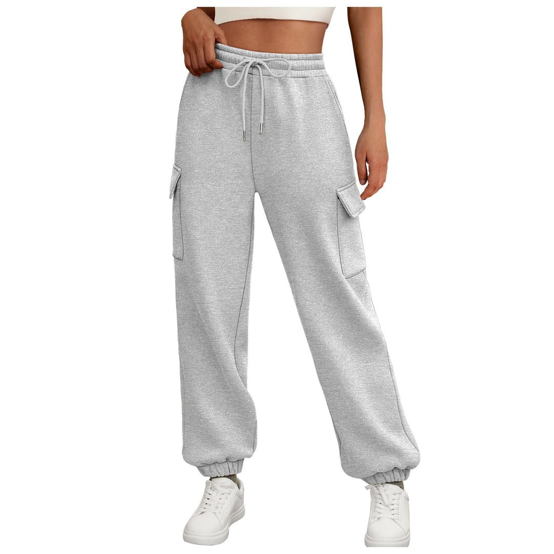 Damen nan weite Cargo-Jogginghose mit elastischem Bund und Tunnelzug Drune