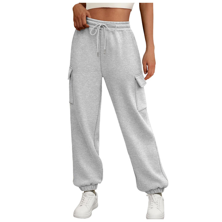Damen nan weite Cargo-Jogginghose mit elastischem Bund und Tunnelzug Drune