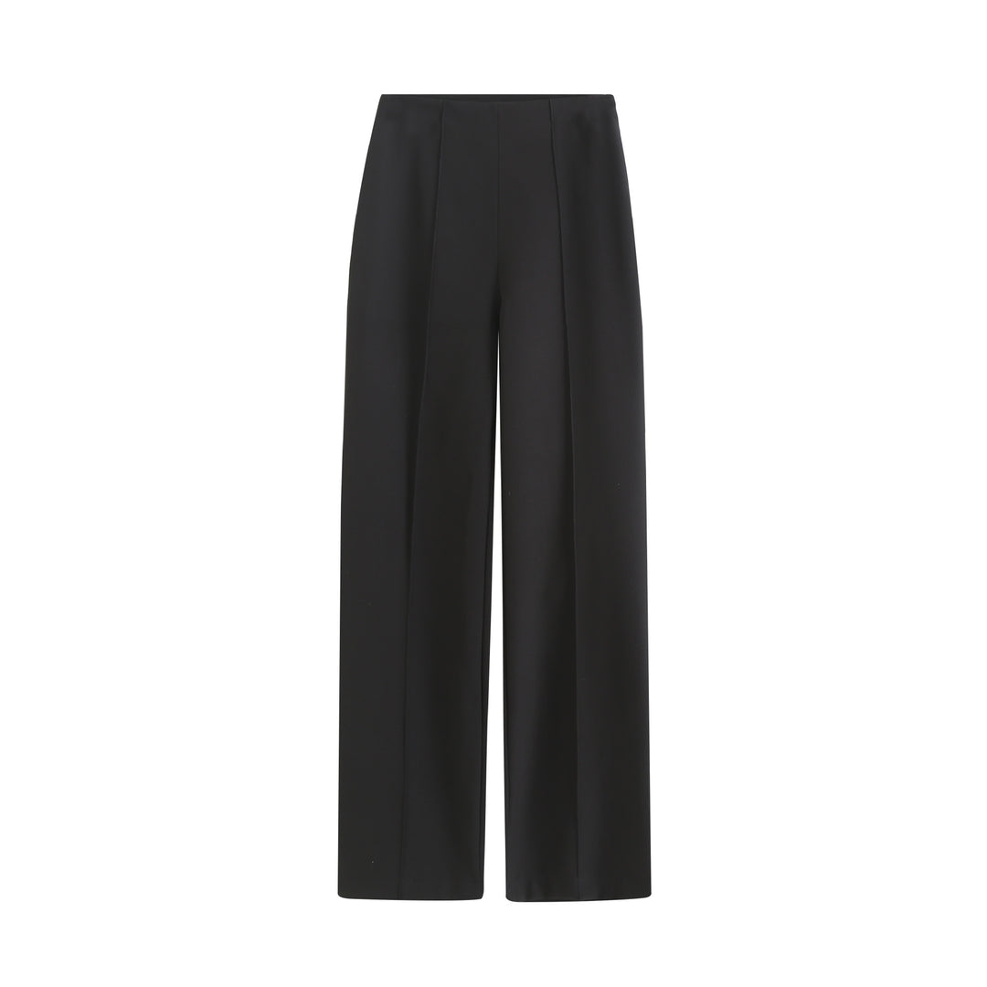 Damen Elegante High‑Waist Palazzo‑Hose mit durchgehender Bügelfalte und Clean‑Finish Drune