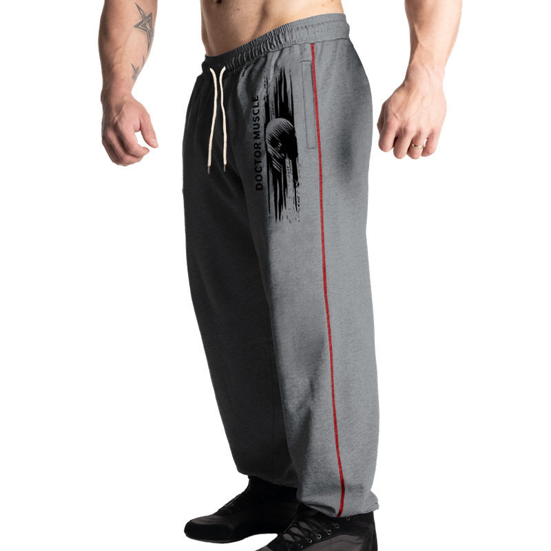 Herren Bequeme Sportjogginghose mit seitlichen Taschen und verstellbarem Kordelzug Drune