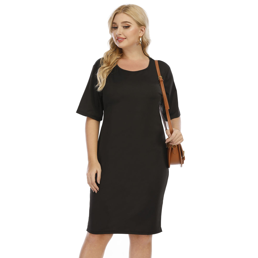 Damen komfortables Midi-Kleid mit lässigem Schnitt Drune