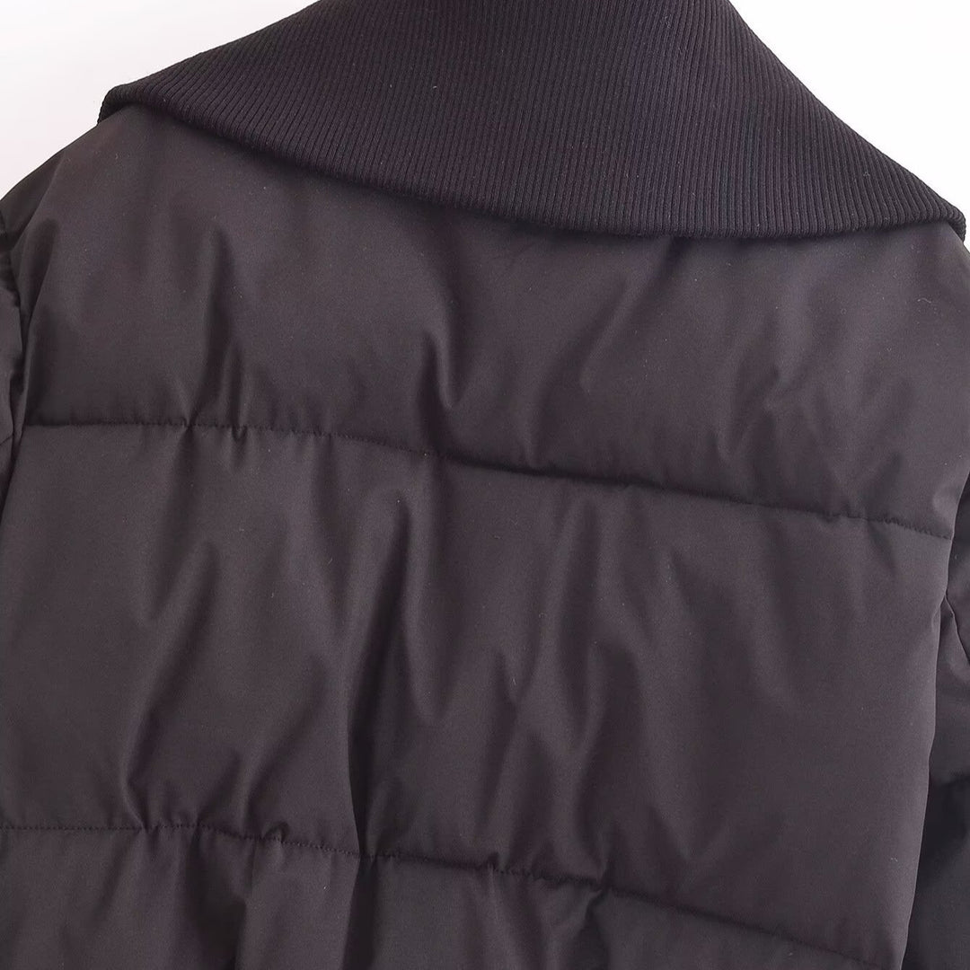 Damen modische Steppjacke mit hohem Kragen und praktischen Reißverschlusstaschen Drune