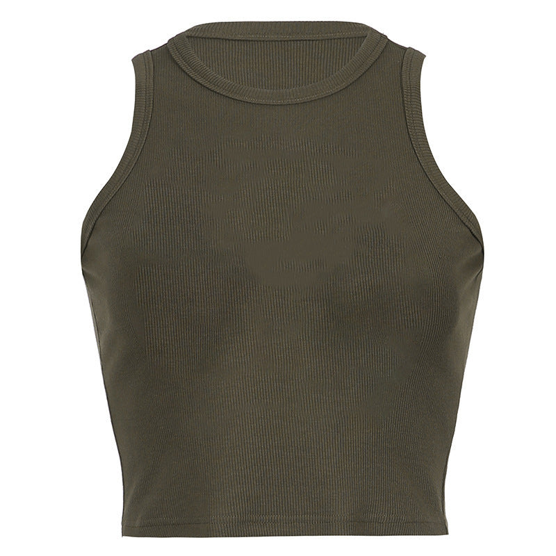 Damen Einfaches und bequemes Tanktop aus hochwertiger Baumwolle Drune