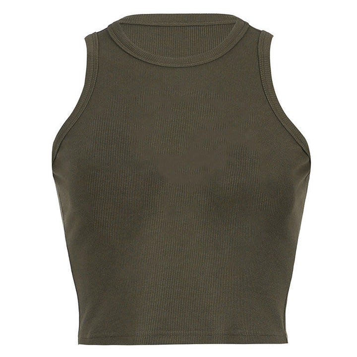 Damen Einfaches und bequemes Tanktop aus hochwertiger Baumwolle Drune