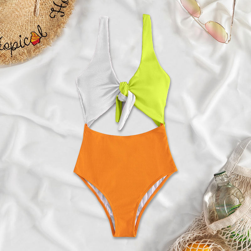 Damen Triangel-Bikini-Set mit verstellbarem Knotendesign Drune