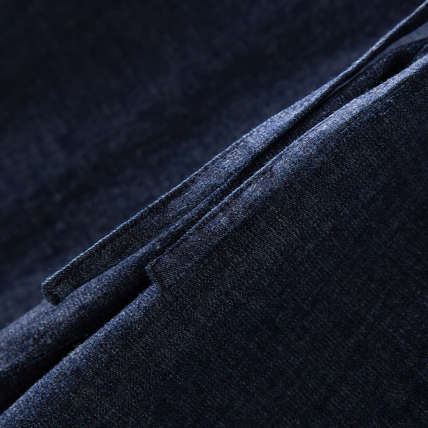 Damen Weite Jeanshose mit elastischem Bund und Tunnelzug Drune
