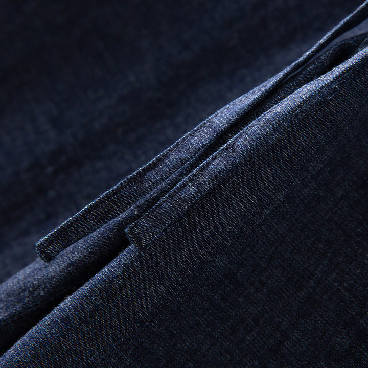 Damen Weite Jeanshose mit elastischem Bund und Tunnelzug Drune