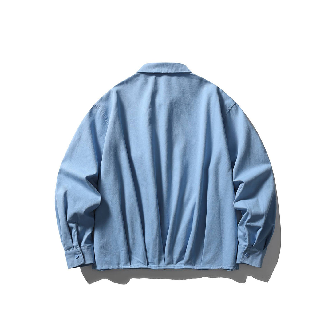 Unisex Leichte Oversize-Blousonjacke mit halbem Reißverschluss und Kentkragen Drune