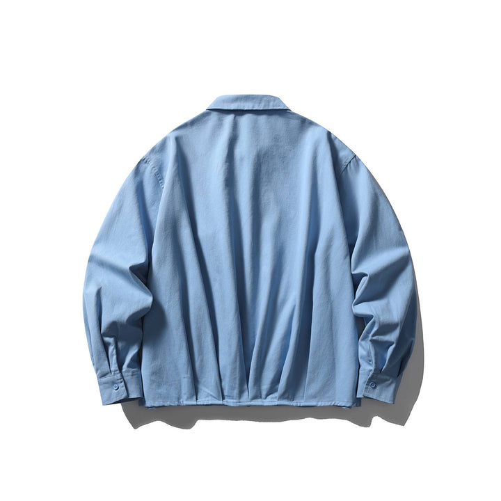 Unisex Leichte Oversize-Blousonjacke mit halbem Reißverschluss und Kentkragen Drune