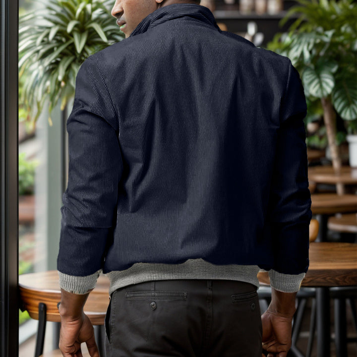 Herren sportliche Cordjacke mit praktischen Taschen und modernem Design Drune