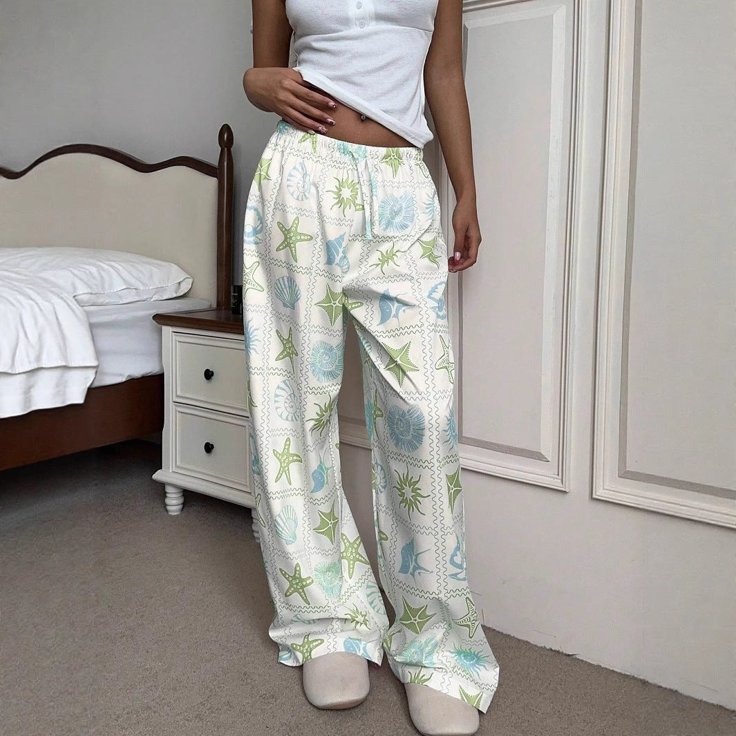 Damen Legere Palazzo-Hosen Drune
