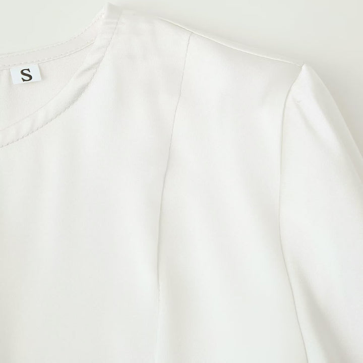 Damen Midikleid mit asymmetrischer Spitzenapplikation und langen Glockenärmeln Drune