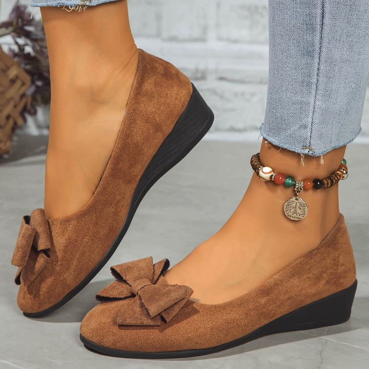 Damen modische und komfortable Ballerinas mit Glitzerelementen Drune