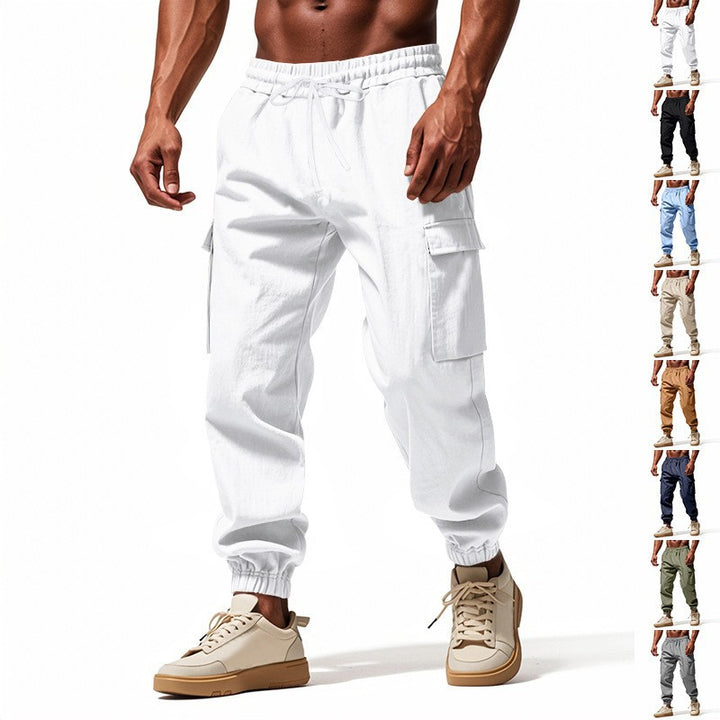 Herren Cargo-Jogginghose mit seitlichen Reißverschlusstaschen und elastischem Bund Drune