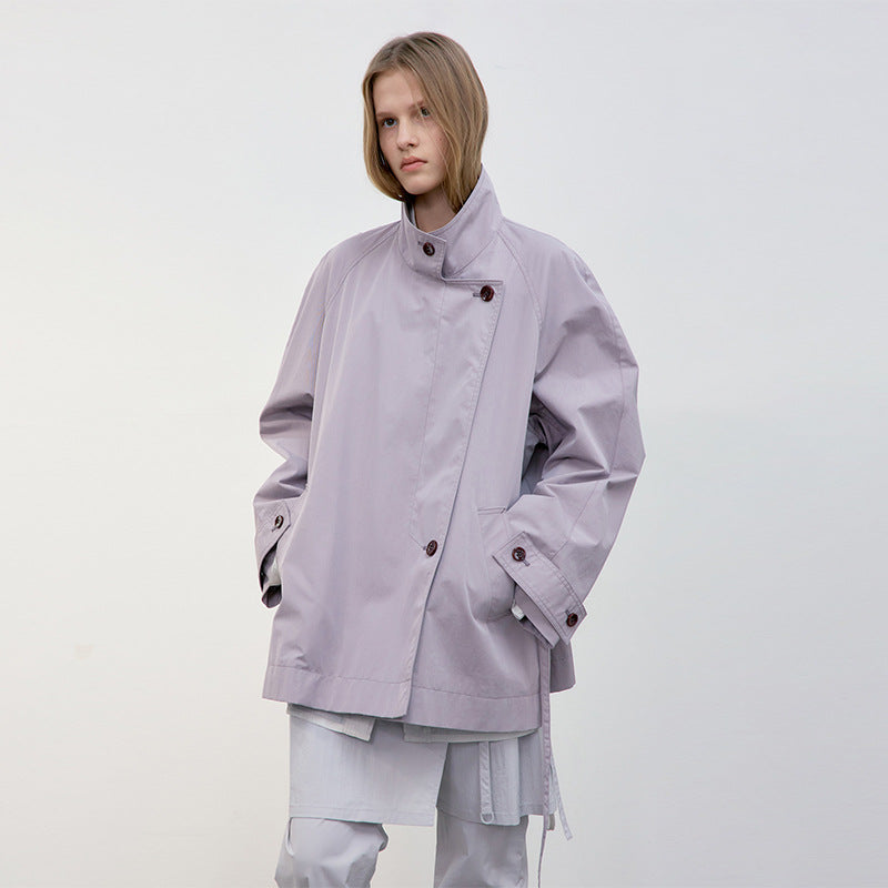 Damen Modische Übergangsjacke mit asymmetrischem Schnitt Drune