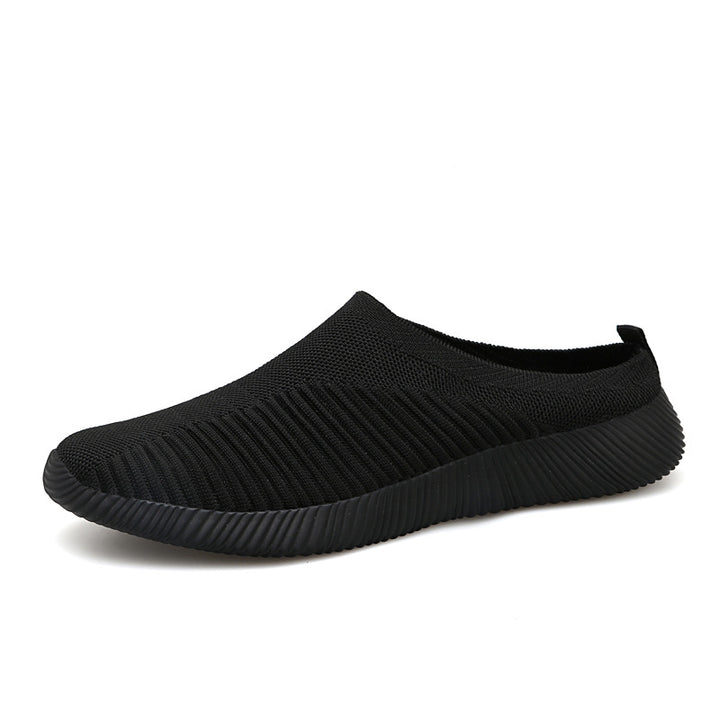 Damen nan ultraleichter Slip-On-Freizeitschuh mit nahtlosem Netzstrick, ergonomischer Fersenlasche und flexibler Wellenlaufsohle Drune