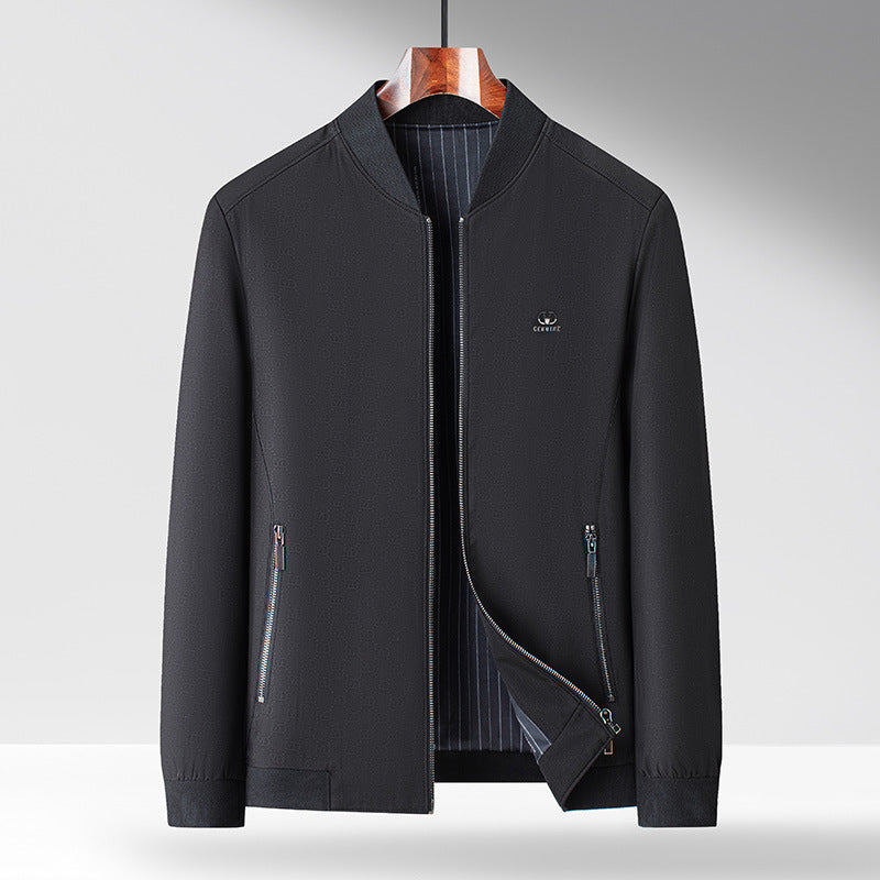 Herren Freizeitjacke mit modernem Stehkragen und praktischen Taschen Drune
