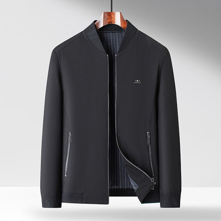 Herren Freizeitjacke mit modernem Stehkragen und praktischen Taschen Drune