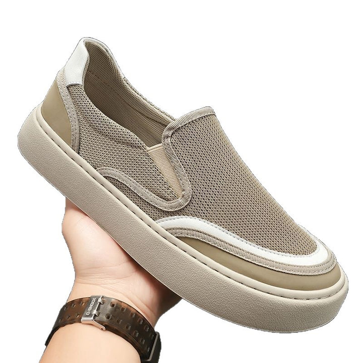 Herren Minimalistischer Strick-Slip-On mit reflektierenden Details und Komfortplateau Drune