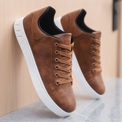 Herren Klassische Schnürschuhe aus Kunstleder Drune
