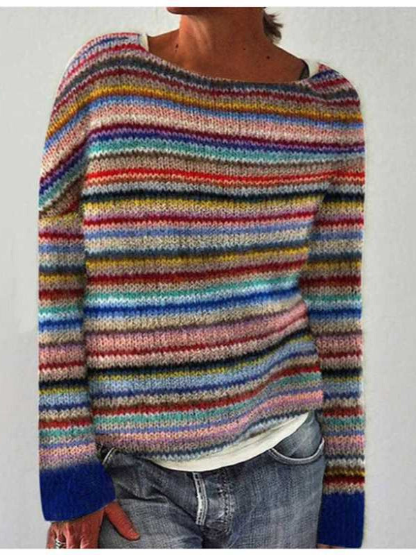 Damen nan Norwegerpullover aus Wollmix mit Rundhalsausschnitt und traditionellem Fair-Isle-Yoke Drune