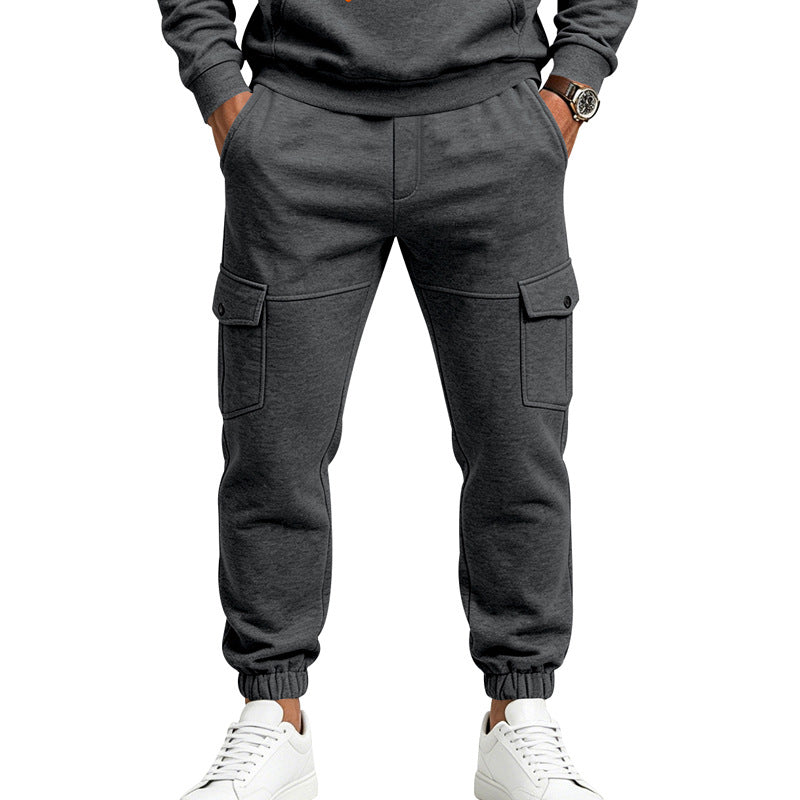Herren Cargo-Jogginghose mit aufgesetzten Klappentaschen und elastischem Bündchen Drune