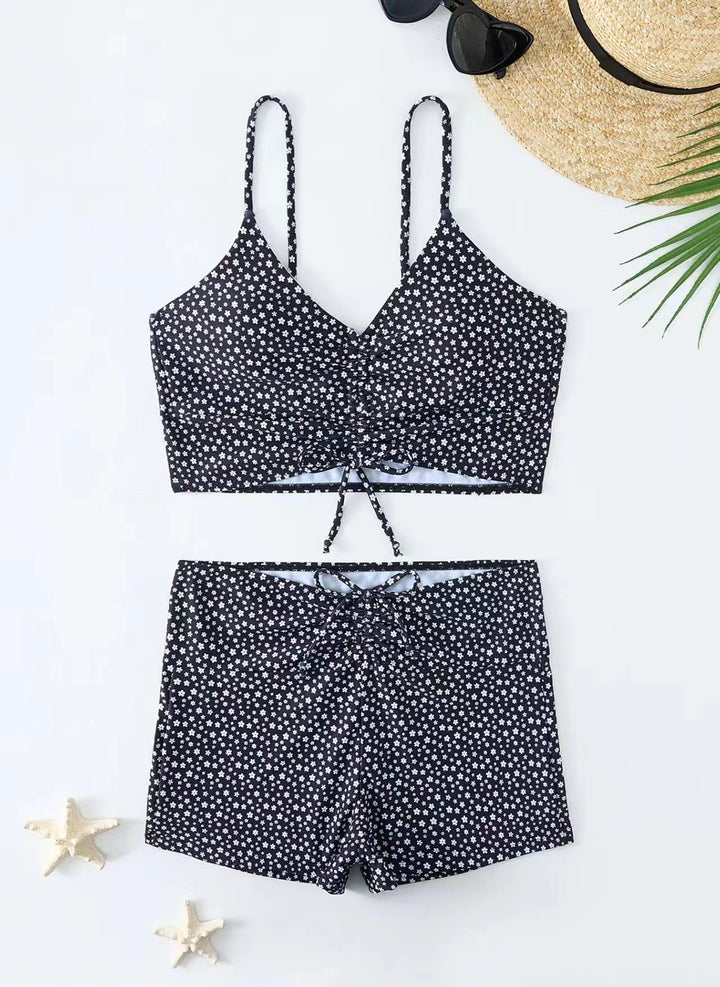 Damen Sportliches Bikini-Set mit verstellbaren Trägern Drune