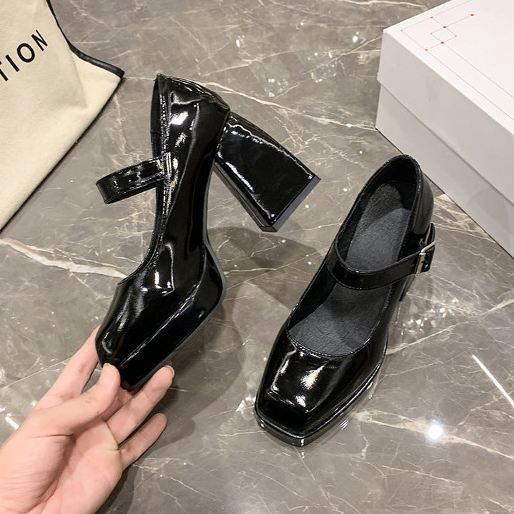 Damen elegante Plateau-Pumps mit Perlen-Detail Drune