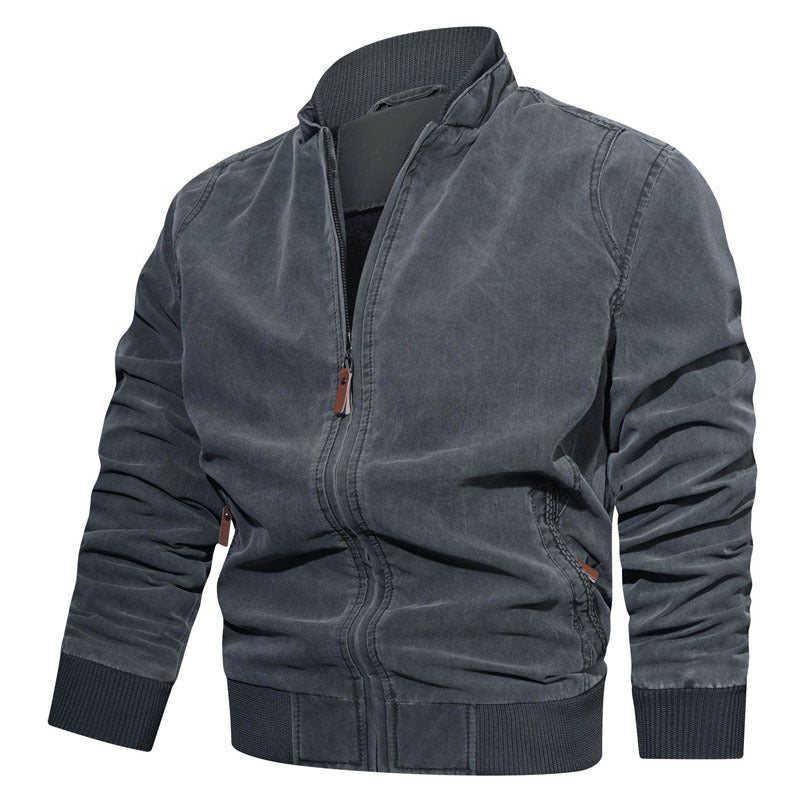 Herren Lässige Bikerjacke aus strapazierfähigem Material Drune