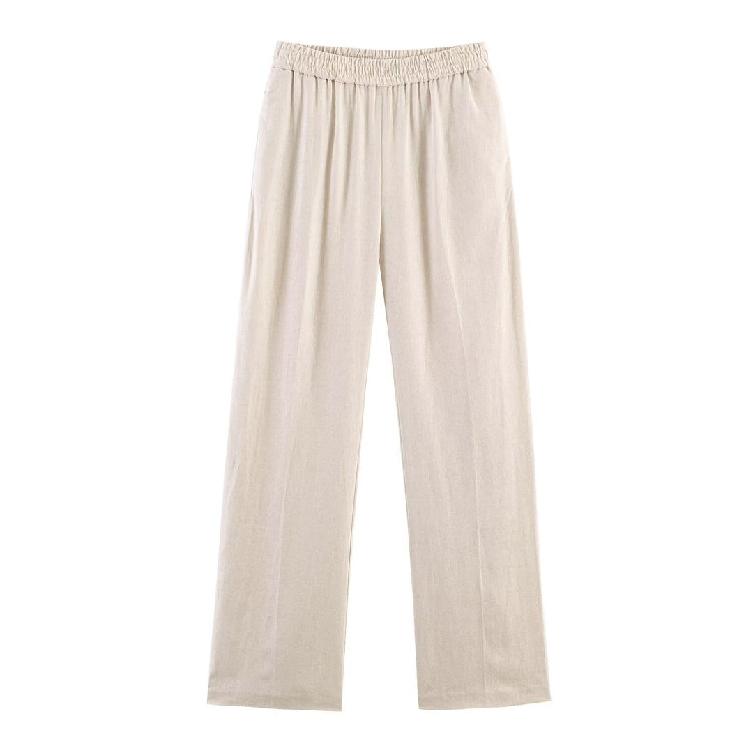 Damen elegante lockere Culotte mit elastischem Bund Drune