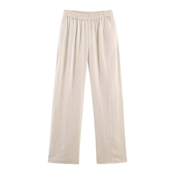 Damen elegante lockere Culotte mit elastischem Bund Drune