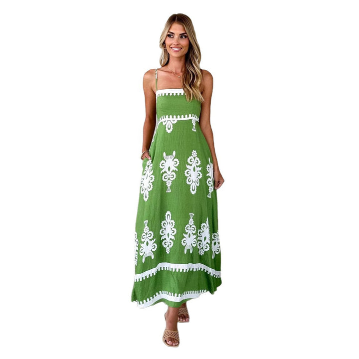 Damen Sommerkleid mit eleganter Stickerei Drune