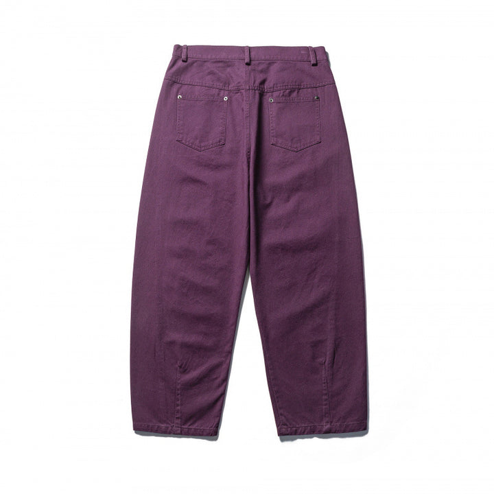 Herren Weite Tapered-Denimhose mit hoher Taille und markanten Schrittabnähern Drune