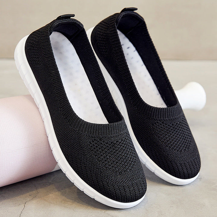 Damen Bequeme Slip-On Sneakers aus atmungsaktivem Material Drune
