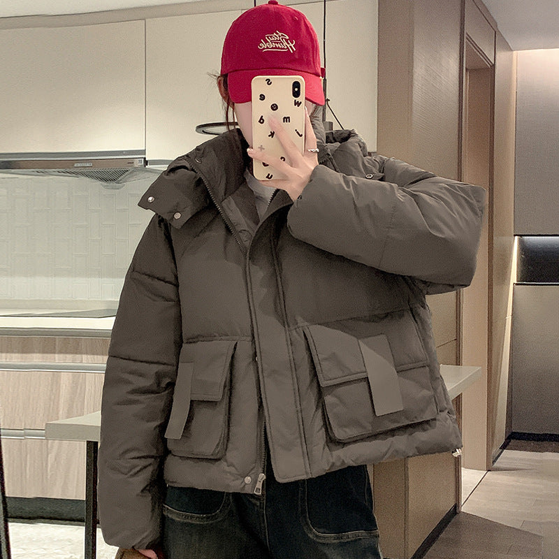 Damen Kurze isolierte Pufferjacke mit praktischen Taschen Drune