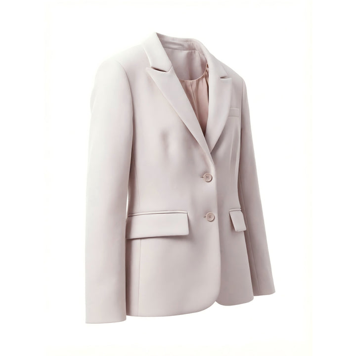 Damen Eleganter taillierter einreihiger Wollblazer mit Reverskragen Drune