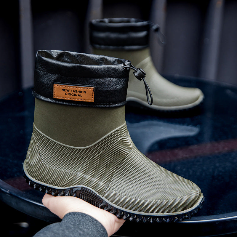 Herren Funktionale wasserdichte Ankle-Gummistiefel mit verstellbarem Bündchen Drune