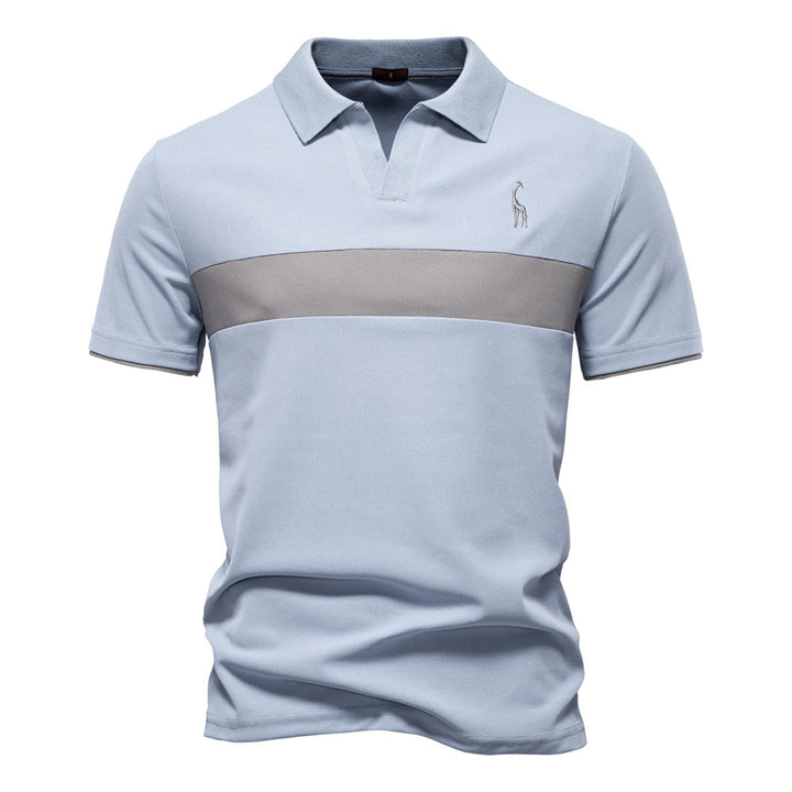 Herren Poloshirt mit modernem Farbblockdesign und hochwertiger Baumwollmischung Drune