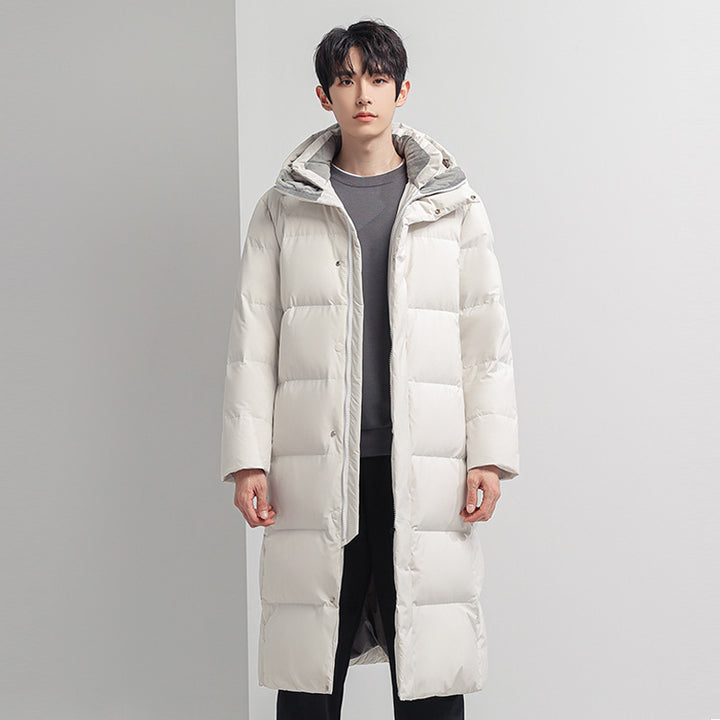 Herren Lange Steppjacke mit Kapuze Drune 1787978142