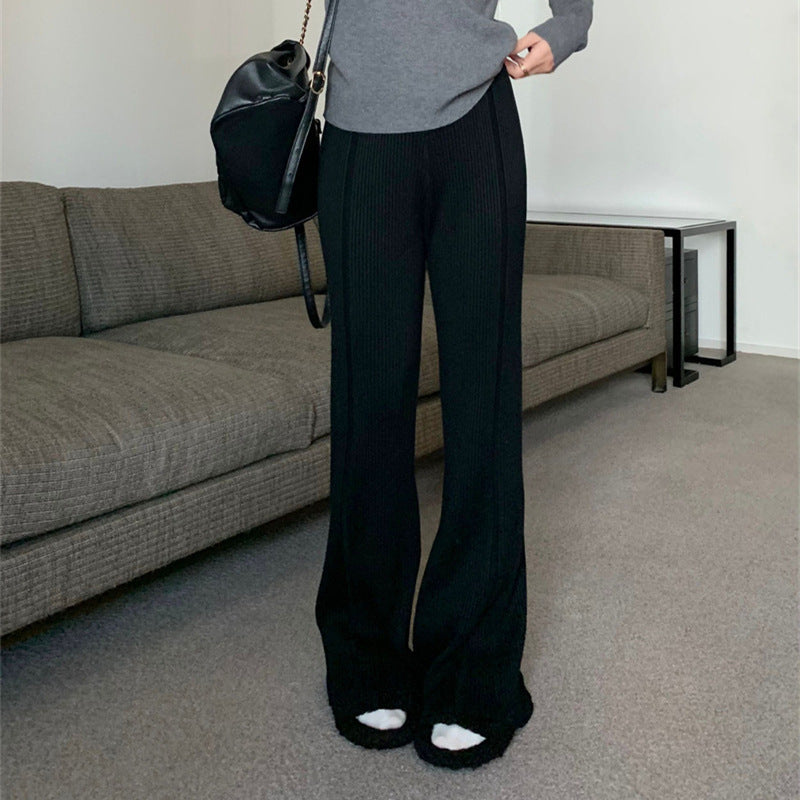 Damen Plisseehose mit hoher Taille und regulierbarem Bund Drune