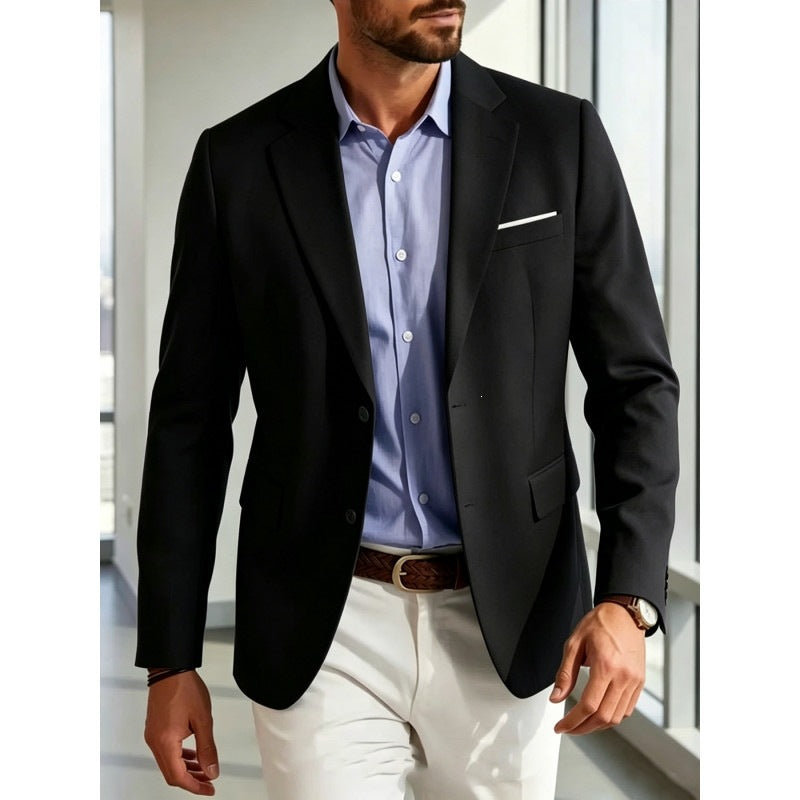 Herren Sommerliches Leinen-Blazer-Sakko mit atmungsaktivem Gewebe und taillierter Passform Drune
