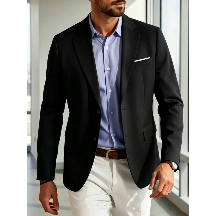 Herren Sommerliches Leinen-Blazer-Sakko mit atmungsaktivem Gewebe und taillierter Passform Drune