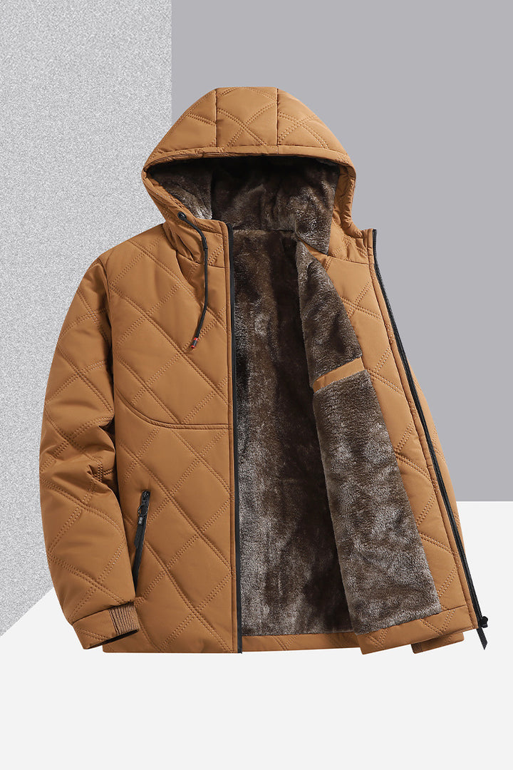 Herren Wattierte Steppjacke mit Kapuze Drune