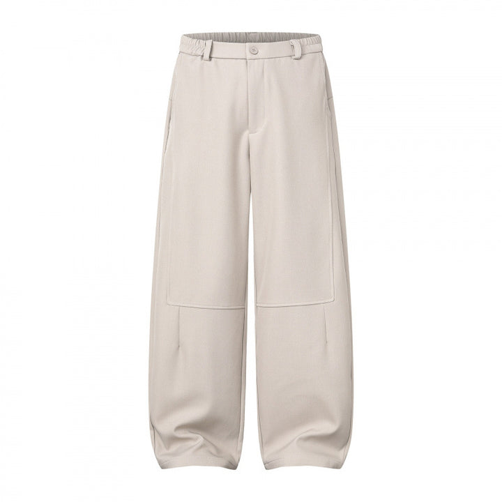 Damen Weite Culotte-Hose mit Kniepatches, elastischem Rückbund und aufgesetzten Taschen Drune