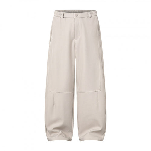 Damen Weite Culotte-Hose mit Kniepatches, elastischem Rückbund und aufgesetzten Taschen Drune